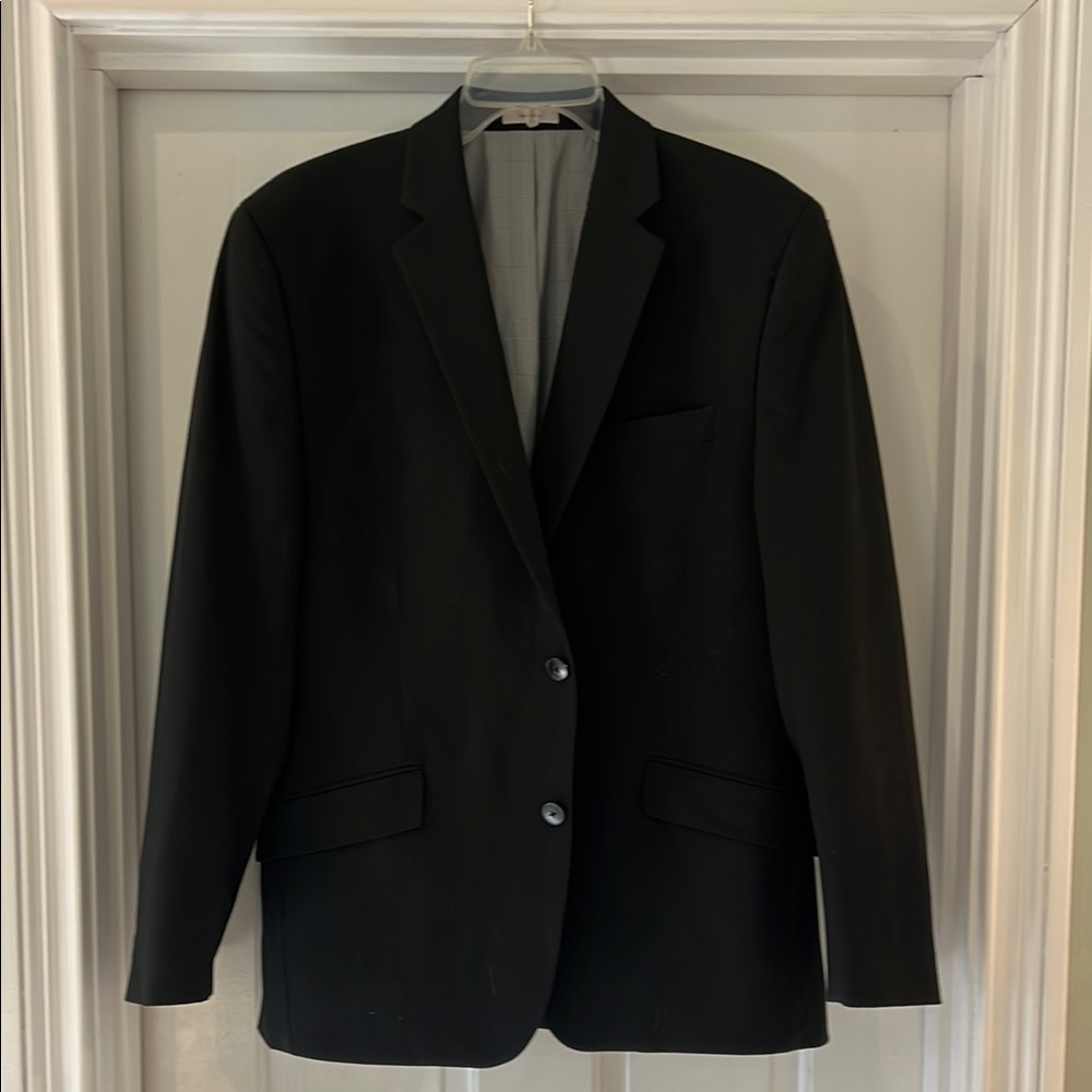 jf j.ferrar Black Classic Sport Coat with Notched Lapels